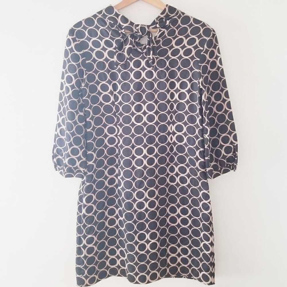 J. Crew 100% silk big rings rollover dress - Picture 3 of 7